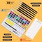 50 Colors Washable Watercolor Paint Set with 6 Brushes, Portable Travel Water Color Kit with Carrying Case, Palette and Accessories, Non-Toxic Art Supplies Gift for Artists Adult Teen Kids Girls Boys